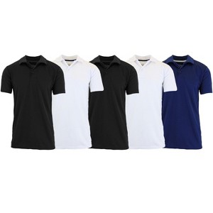 Galaxy By Harvic Men's Tagless Dry-Fit Moisture-Wicking Polo Shirt - 1 of 2
