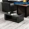 WestinTrends 4 Piece Conversation Outdoor Patio Sofa Set with Square Fire Pit Table - 4 of 4