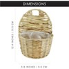 AuldHome Design Wall Hanging Pocket Baskets, Rustic Farmhouse Decor Wicker Painted Baskets - 3 of 4