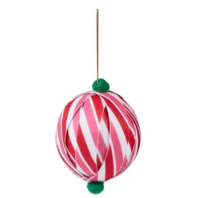 The Lakeside Collection Sets of 2 Patterned Paper Ball Ornaments