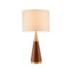 24.5" Tate (Includes LED Light Bulb) Table Lamp Ivory:Modern with White Drum Shade - 2 of 4