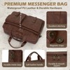 Messenger Bag for Men Leather Laptop Bags Work Computer Briefcase Vintage Mens Satchel Shoulder Bag - 3 of 4