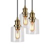 LNC Arlimutike 3-Light 11.4" Modern Cluster Cylinder Mini Chandelier,Gold with Clear Cyliner Glass - 4 of 4