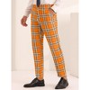 Lars Amadeus Men's Unique Plaid Business Slim Fit Flat Front Wedding Trousers - 2 of 4