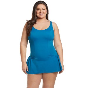 Sporti Plus Size Swim Dress - 1 of 4