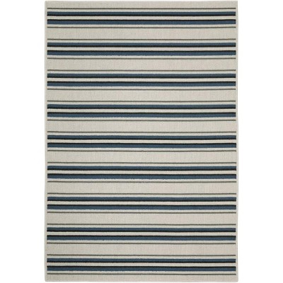 Oriental Weavers Torrey 5571Y Light Grey/ Blue Indoor/Outdoor Area Rug - 5'3" x 7'3"