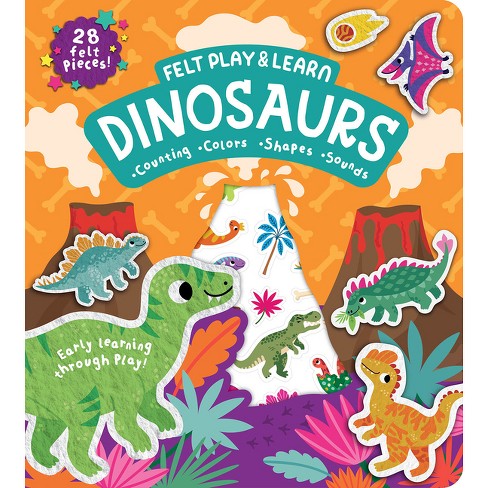 Felt Play & Learn Dinosaurs - (Touchy-Feely Felt Play & Learn) by  Alice Barker (Board Book) - image 1 of 1