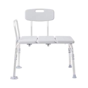 McKesson Knocked Down Bath Transfer Bench Adjustable Height up to 400 lbs 2  Ct