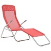 vidaXL Folding Sun Loungers 2 pcs Textilene Red - 2 of 4