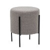 16" Modern Round Ottoman with Metal Base - WOVENBYRD - 4 of 4