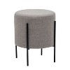 16" Modern Round Ottoman with Metal Base - WOVENBYRD - image 4 of 4