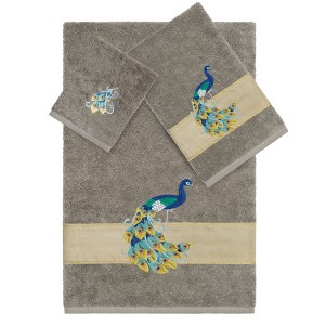 Linum Home Textiles 100% Turkish Cotton PENELOPE Embellished Towel Set - 1 of 4