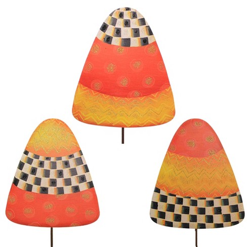 28.5 Inch Elegant Candy Corn Stakes Autumn Decorative Garden Stakes ...