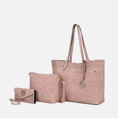 MKF Collection Mariahna 3-Piece Set – Shopper Tote, Crossbody Bag, and Wristlet Wallet Purse by Mia K