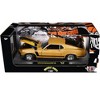 1970 Ford Mustang BOSS 302 Gold Metallic with Black Stripes Limited Edition to 6250 pieces 1/24 Diecast Model Car by M2 Machines - 3 of 3