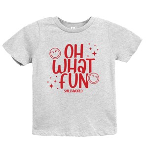 SmileyWorld Oh What Fun - Youth Short Sleeve Graphic T-Shirt and Toddler Short Sleeve Graphic T-Shirt - 1 of 3