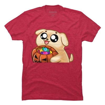 Men's Design By Humans Halloween Candy Pup By Puppers T-Shirt