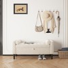 46.5" Bedroom Storage Bench, Velvet Upholstered Tufted End of Bed Bench - 3 of 4