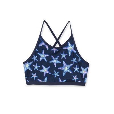 Lands' End Kids Chlorine Resistant Criss Cross Bikini Top