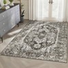 Washable Vintage Printed Rug Non Slip Low Pile Rug Soft Retro Throw Floor Cover Foldable Indoor Carpet for Living Room Bedroom Playroom Nursery - 4 of 4
