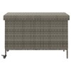 Garden Storage Box Grey PE Rattan, Powder-coated Steel - 4 of 4