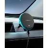 HTUTWOO Tesla Charger Holder Model 3 with, 360° Dock Base Air Vent, Mobile Magsafe Phone Mount, for All 4-6.9 Inches Smartphones, Anti-Slip Mount - 2 of 4