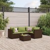 vidaXL Patio Lounge Set Brown PE rattan Adjustable Feet Patio Lounge Set - 2 of 4