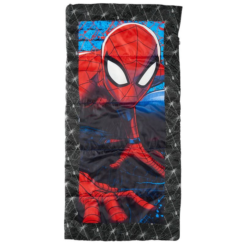 Exxel Marvel Spiderman Superhero Kids Outdoor Youth Sized 2 Piece Camping Set with Matching Sleeping Bag and Carrying Backpack, 2 of 7