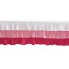 Bacati - 3 Layer Ruffled Crib/Toddler Bed Skirt - White/Pink/Fuschia - 3 of 4