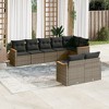 vidaXL 8 Piece Patio Sofa Set with Cushions Gray Poly Rattan - Without Table - 2 of 4