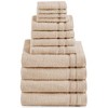 Bath Towel Set of 12 pc, 4 Hand Towel for Bathroom, 4 Wash Towel, 4 Bath Towel Set Large, Cotton Towel Set, Quick Dry Towel Set, Dual Layers, Zero-Twist & 2-Ply Twist Backing - 4 of 4