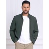 INSPIRE CHIC Men's Lined Stand Collar Full Zip Up Lined Formal Golf Jacket - 4 of 4