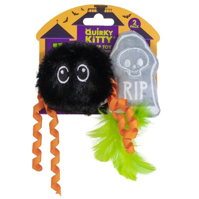 Quirky Kitty Creepy Crawly Cat Toy - Gray/Black