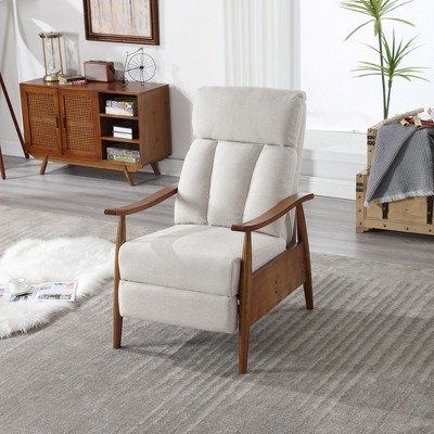 Modern Recliner Chair with Adjustable Backrest, Upholstered Single Sofa Chair, Accent Chair Sofa Armchair with Seat Cushion for Living Room