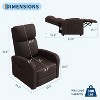 Recliner Chair for Adults, Lazy Recliner Ergonomic Adjustable Single Sofa Enhanced with Side Pocket, Tall Back, Wide Arms & Padded Seat - 3 of 4