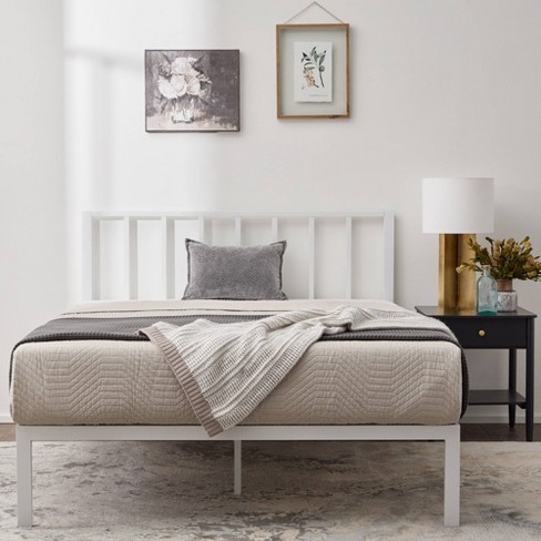 White metal platform on sale bed frame