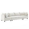 NicBex Couches for Living Room 116" Modular Sectional 4 Seat Sofa Chenille Comfy Minimalist Style Sofa Couch with 4 Pillows, Cream - 4 of 4