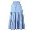 TIME HOLLOW Tiered Ruched Elastic Waist Skirt - 2 of 3