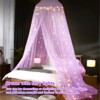 YEERSWAG Elegant Princess Bed Canopy Bed Curtain Nets with Luminous Stars Lights For Single to King Size - 4 of 4