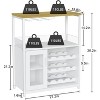 TackView Coffee Wine Bar Cabinet with Storage and Detachable Rack,Farmhouse Sideboard and Buffet Cabinet for Home Office - 3 of 4