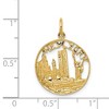 Black Bow Jewelry 14k Yellow Gold New York Circle Charm, 18mm - 4 of 4
