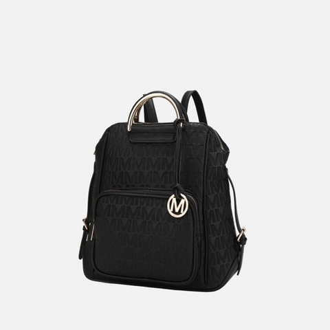 MKF Collection Torra Milan “M” Signature Trendy Spacious Backpack by Mia K - Black