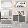 VYNXARIA Kids Wooden Toy Box/Bench with Collapsible Fabric Drawers,Toy Storage Cabinet Organizer, White - 4 of 4