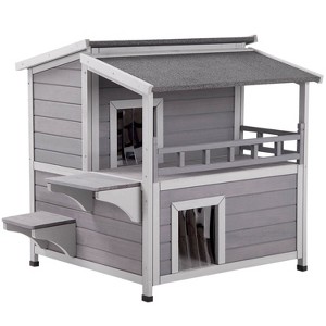 Aivituvin-AIR33 Outdoor Cat House, Indoor Wooden Cat House (Inner space 10.9 ft²) - 1 of 4