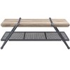 ORRD Industrial Coffee Table with Metal Pipe Frame, Oak & Sandy Gray Finish, Modern Lift Top Table with Storage Shelf - 4 of 4