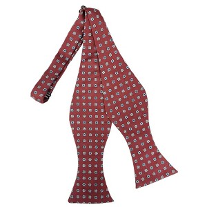 Men's Geometric Printed Design 2.75" x 4.75" Adjustable 16" - 21" Self-Tie Bow Tie - 1 of 4