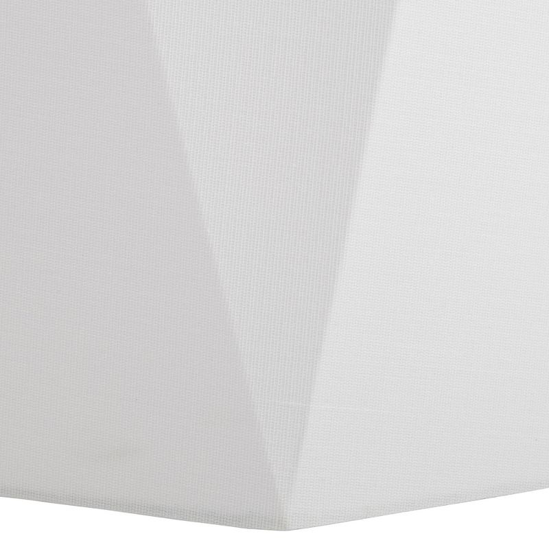 Springcrest 11" Top x 13" Bottom x 11" High x 11" Slant Lamp Shade Replacement Medium White Sandstone Hexagon Modern Linen Fabric Spider Harp Finial, 2 of 8