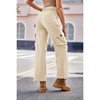 Clearlove Women Casual Straight Pants High Waist Cargo Trousers with Pocket - 3 of 4