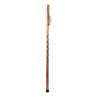 Brazos Twisted Traveler's Stick Red Oak Wood Walking Stick 55 Inch Height