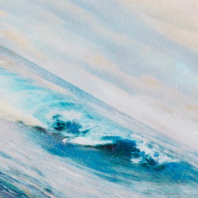 Blue Seascape Nature Vistas Framed Canvas Set of Four